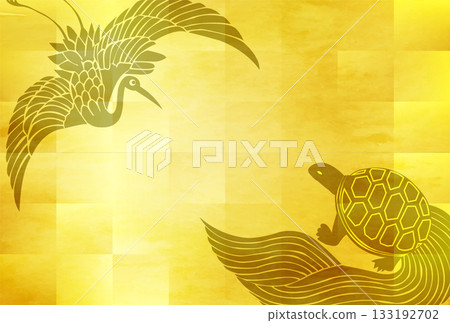 鶴、烏龜、日式圖案、新年賀卡背景 鶴、烏龜、日式圖案、新年賀卡背景 133192702