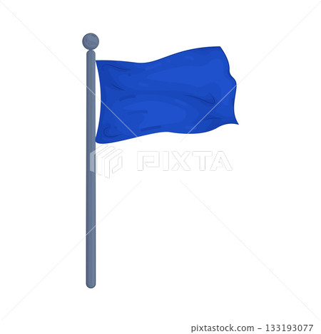 Illustration of blue flag 133193077
