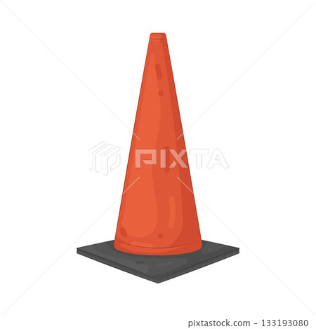 Illustration of traffic cone 133193080