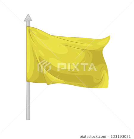 Illustration of yellow flag Illustration of yellow flag 133193081