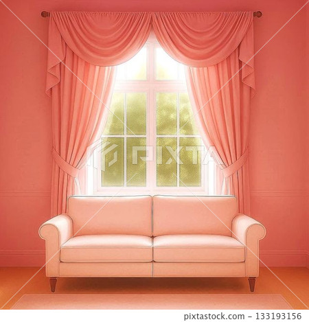 一間以粉紅色為主色調的房間 133193156