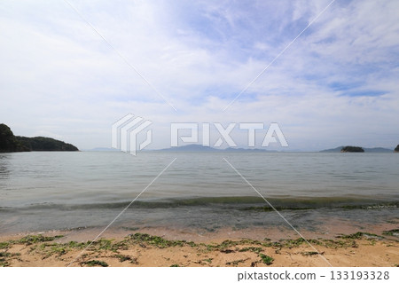 岡山縣玉野市宗神濱海灘的景色 岡山縣玉野市宗神濱海灘的景色 133193328