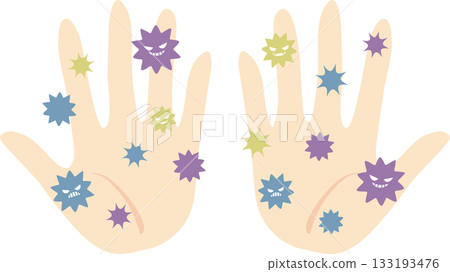 Hands with a virus 133193476