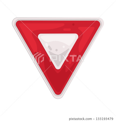 Illustration of yield sign Illustration of yield sign 133193479