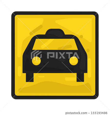 Illustration of taxi stop sign Illustration of taxi stop sign 133193486