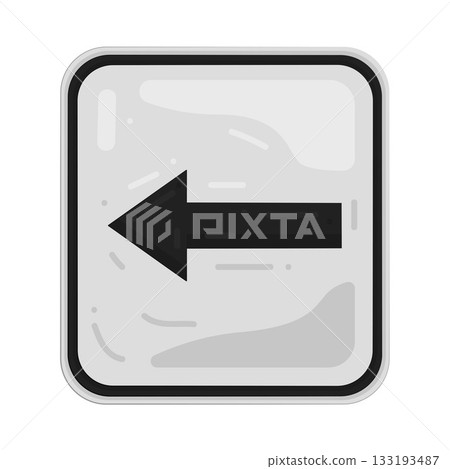 Illustration of left turn sign Illustration of left turn sign 133193487
