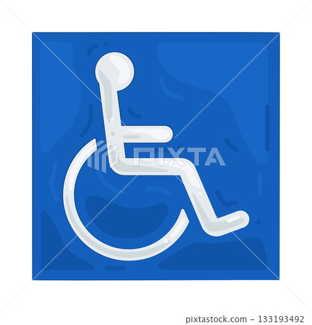 Illustration of Disability accessibility sign 133193492