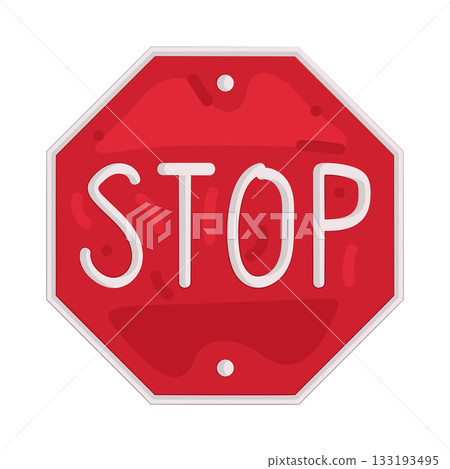 Illustration of stop sign Illustration of stop sign 133193495