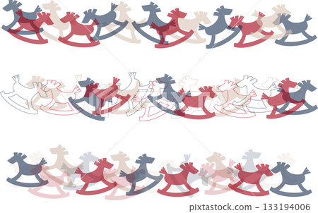 Underline and frame illustrations / Rocking horse chic color set Underline and frame illustrations / Rocking horse chic color set 133194006