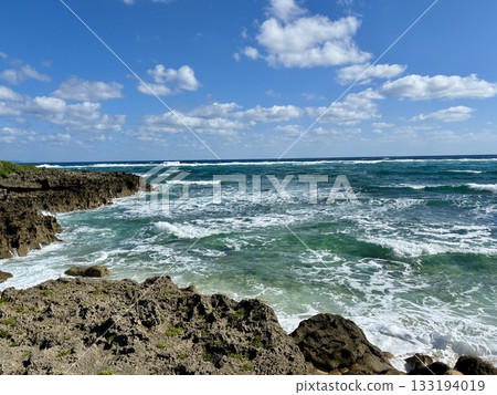 Okinawa, blue water, marine 133194019