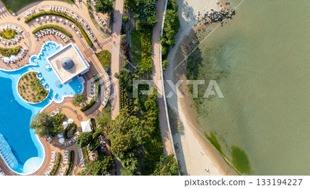 Aerial Resort Pools Beach Ocean Coastline Aerial Resort Pools Beach Ocean Coastline 133194227