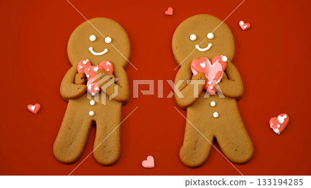 心形薑餅人餅乾 133194285