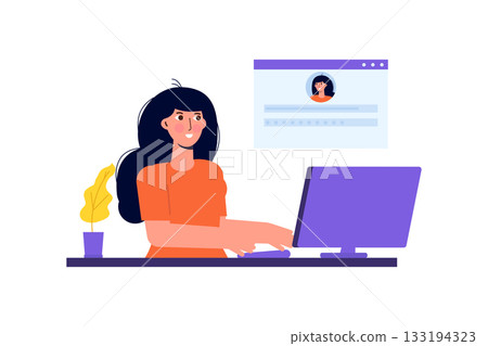 Create new password or account concept. Vector illustrations for banner, website, landing page, flyer. 133194323