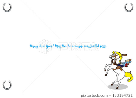 馬年新年賀卡素材 133194721