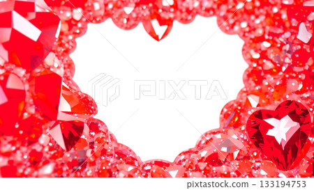 紅寶石和心形空白處 紅寶石和心形空白處 133194753