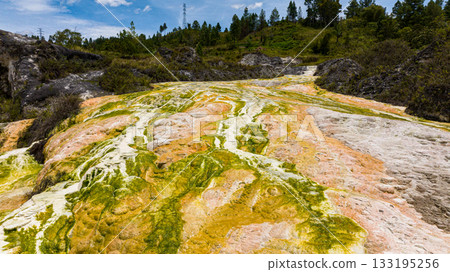 Volcanic activity and geothermal spring with boiling water. Sipoholon, Sumatra, Indonesia. Volcanic activity and geothermal spring with boiling water. Sipoholon, Sumatra, Indonesia. 133195256