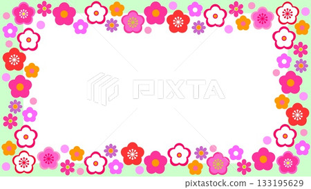 Plum blossom frame white space Plum blossom frame white space 133195629