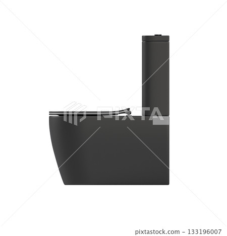 Lavatory pan isolated on a transparent background, bidet, 3D illustration, and CG render 133196007