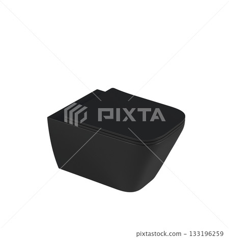 Lavatory pan isolated on a transparent background, bidet, 3D illustration, and CG render Lavatory pan isolated on a transparent background, bidet, 3D illustration, and CG render 133196259
