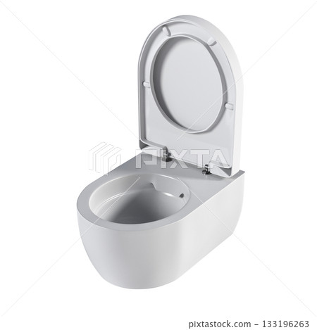 Lavatory pan isolated on a transparent background, bidet, 3D illustration, and CG render Lavatory pan isolated on a transparent background, bidet, 3D illustration, and CG render 133196263