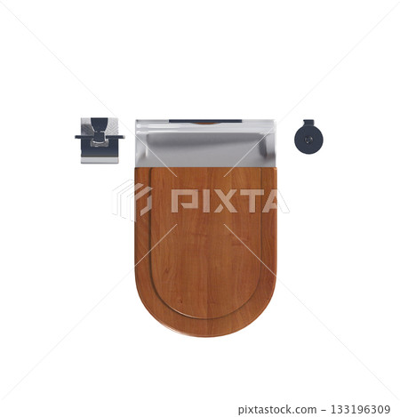 Lavatory pan isolated on a transparent background, bidet, 3D illustration, and CG render Lavatory pan isolated on a transparent background, bidet, 3D illustration, and CG render 133196309