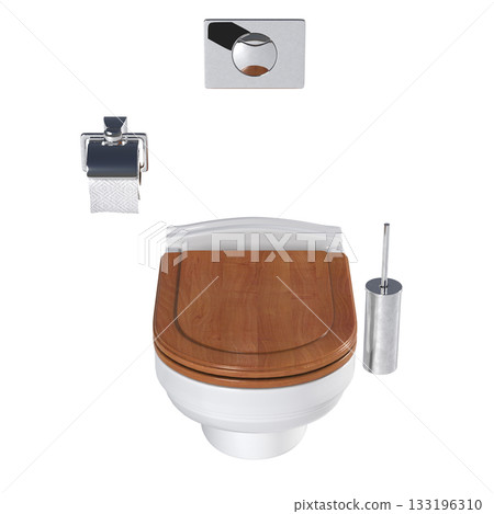Lavatory pan isolated on a transparent background, bidet, 3D illustration, and CG render Lavatory pan isolated on a transparent background, bidet, 3D illustration, and CG render 133196310