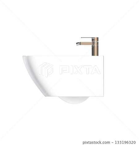 Lavatory pan isolated on a transparent background, bidet, 3D illustration, and CG render Lavatory pan isolated on a transparent background, bidet, 3D illustration, and CG render 133196320