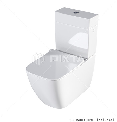 Lavatory pan isolated on a transparent background, bidet, 3D illustration, and CG render Lavatory pan isolated on a transparent background, bidet, 3D illustration, and CG render 133196331