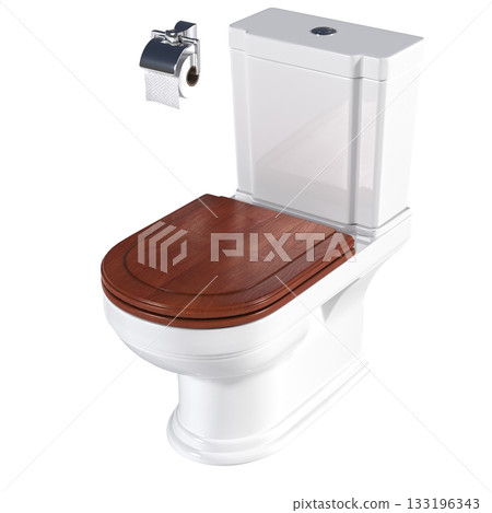 Lavatory pan isolated on a transparent background, bidet, 3D illustration, and CG render Lavatory pan isolated on a transparent background, bidet, 3D illustration, and CG render 133196343