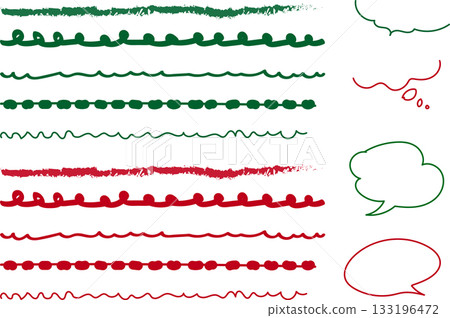 Christmas colored line vector set 133196472