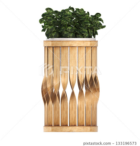 decorative flower in a pot isolate on a transparent background, 3D illustration, cg render decorative flower in a pot isolate on a transparent background, 3D illustration, cg render 133196573