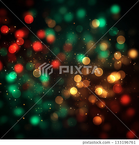 帶有閃亮聖誕色彩(紅色、綠色和金色)的散景背景素材 帶有閃亮聖誕色彩(紅色、綠色和金色)的散景背景素材 133196761