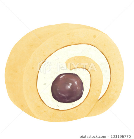 秋季甜點葡萄捲蛋糕插圖 秋季甜點葡萄捲蛋糕插圖 133196770