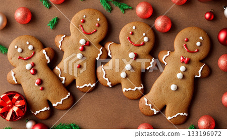 Gingerbread Man Cookie Christmas 133196972