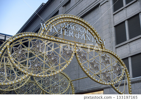 Winter Christmas and New Year holidays sign Winter Christmas and New Year holidays sign 133197165