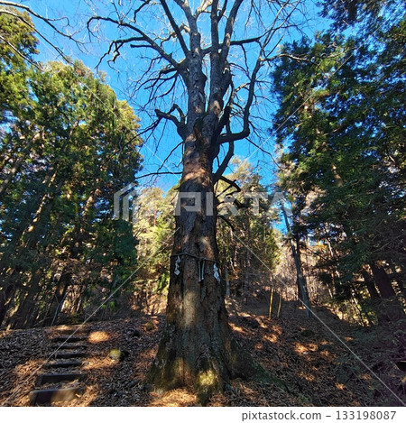 Low mountain hike, winter mountain climbing Low mountain hike, winter mountain climbing 133198087