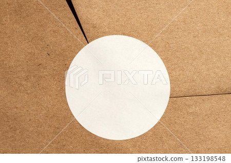 Minimalist brown paper design with white circle center feature 133198548