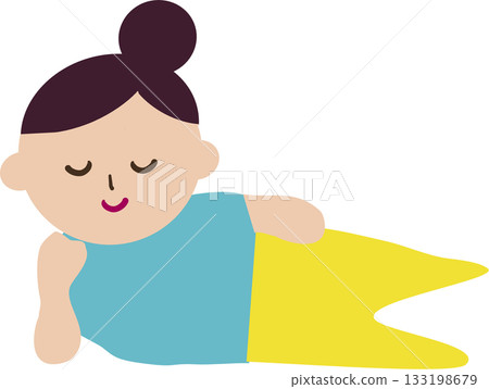 Illustration of a woman lying down 133198679