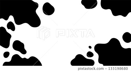 簡單的黑色乳牛圖案邊框 簡單的黑色乳牛圖案邊框 133198680