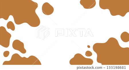 Simple brown cow pattern frame Simple brown cow pattern frame 133198681