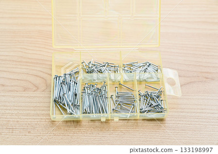 Nails stored in a case 133198997