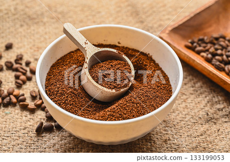 Geisha coffee powder 133199053