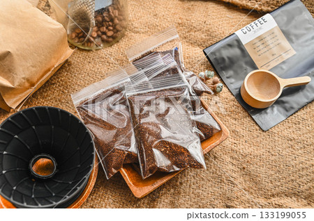 小塊咖啡粉 133199055