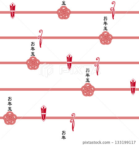 日式時尚水引圖案 133199117
