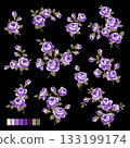 Beautiful rose vector illustration collection, 133199174