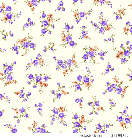 A beautiful rose design suitable for textiles, 133199212