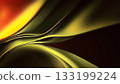 The artwork features a flowing green metallic background with smooth curves and vibrant, abstract shades. 133199224