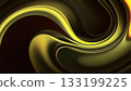 Swirling green and gold fluid shapes form an abstract design that captivates the eye and inspires creativity. 133199225