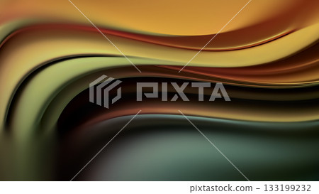 This artwork features smooth, flowing shapes in warm autumn colors, creating a calming and serene atmosphere. 133199232