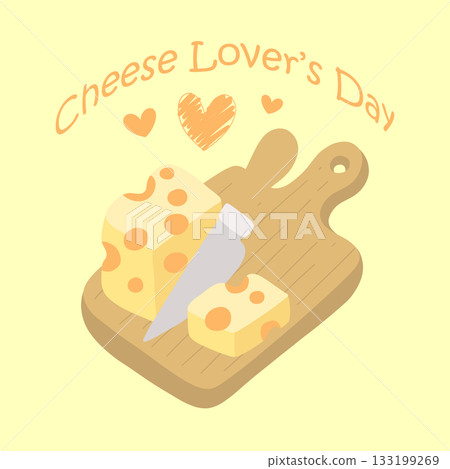 Cheese Lover tasty cheese slice flat Cheese Lover tasty cheese slice flat 133199269